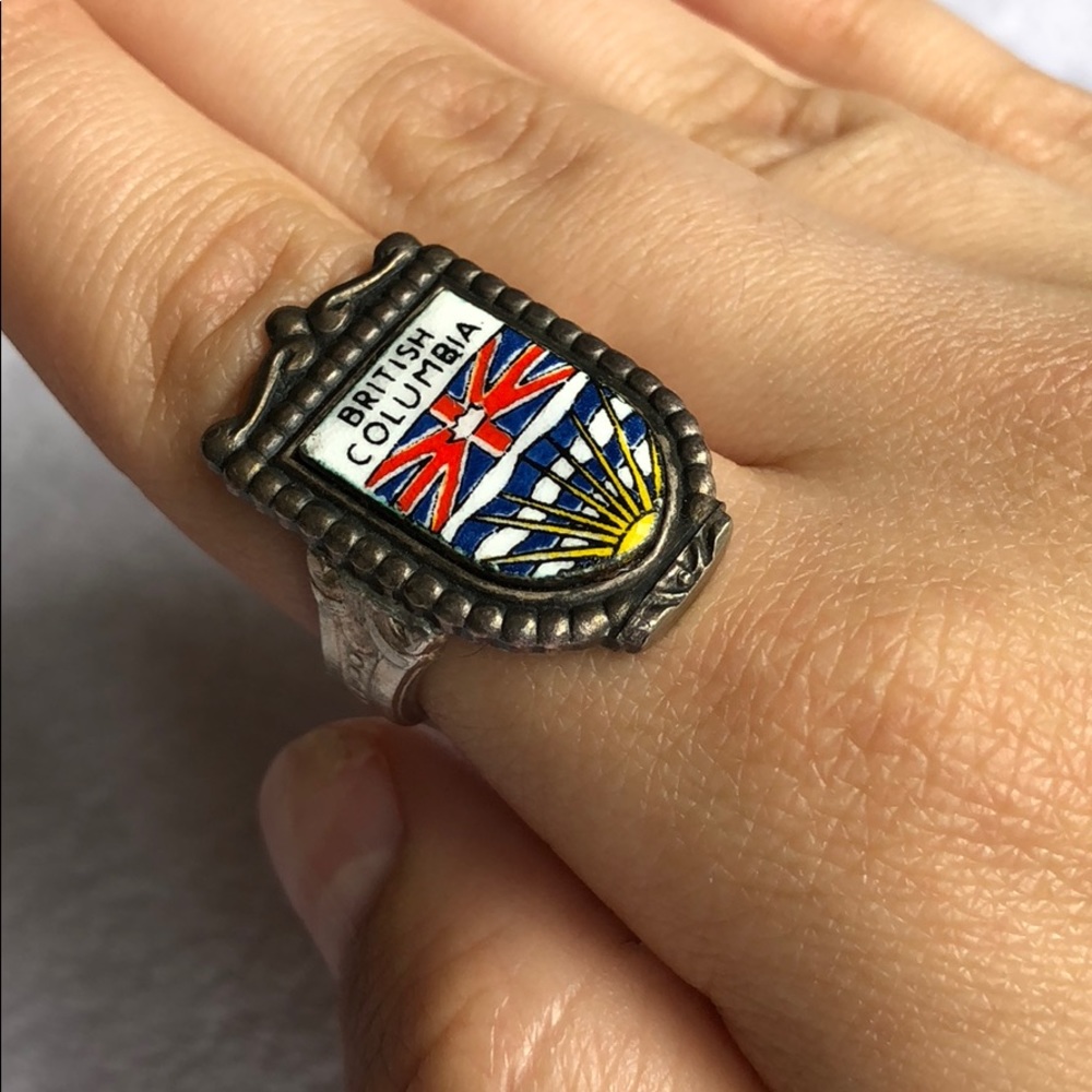 Vintage Emblem Spoon Ring